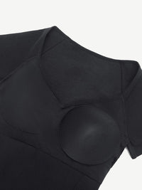 Seamless bodysuit with extra strong bust support