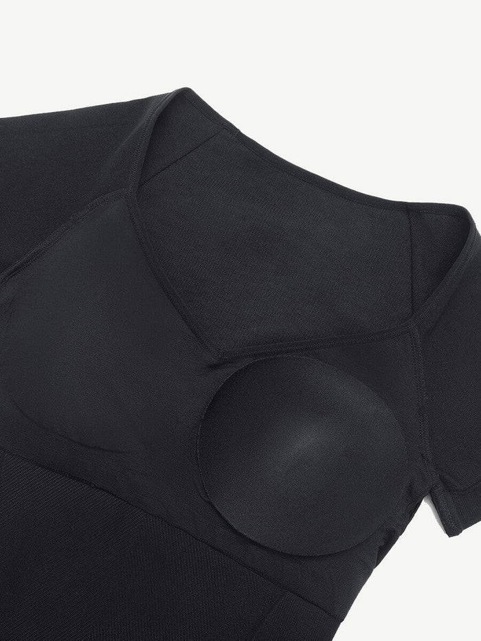 Seamless bodysuit with extra strong bust support