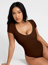 Seamless bodysuit with extra strong bust support