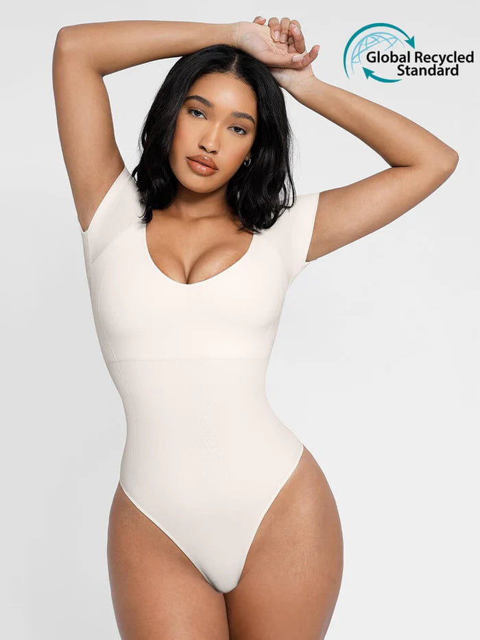 Seamless bodysuit with extra strong bust support