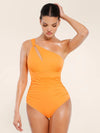 One-shoulder sculpt swimsuit