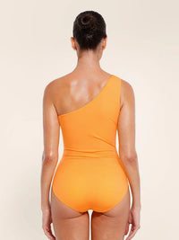 One-shoulder sculpt swimsuit