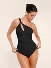 One-shoulder sculpt swimsuit