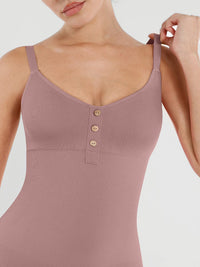 Figure-shaping jumpsuit with bust support and butt lift