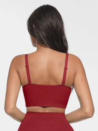 Seamless bralette with round neckline and smooth back