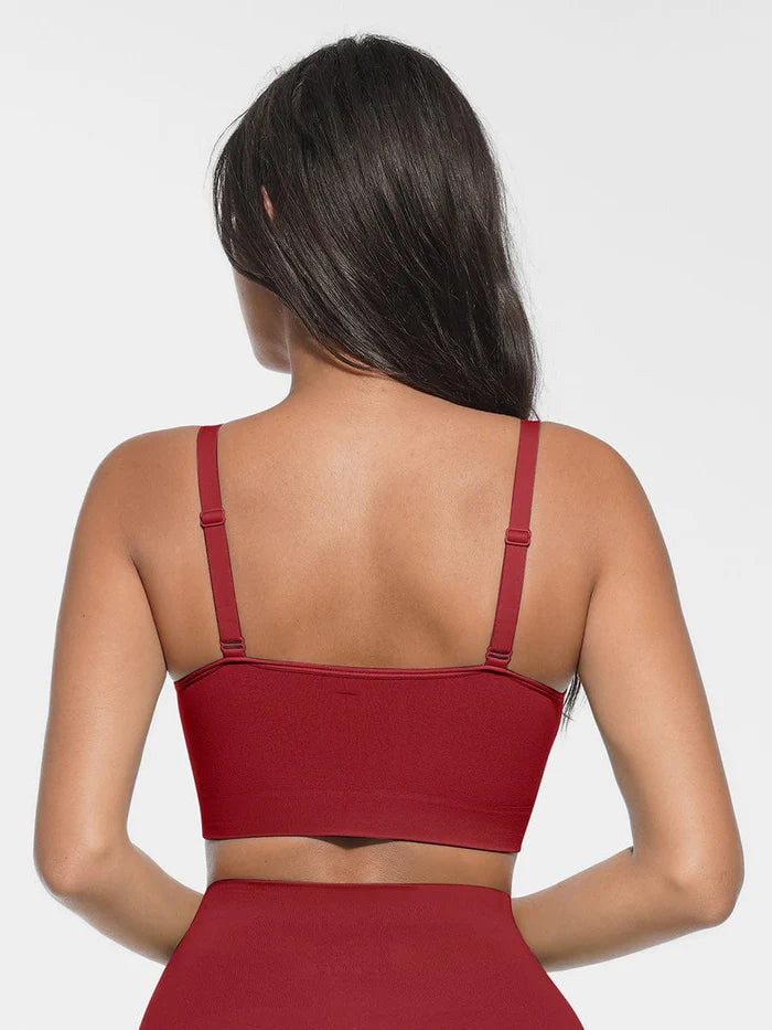 Seamless bralette with round neckline and smooth back