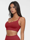 Seamless bralette with round neckline and smooth back