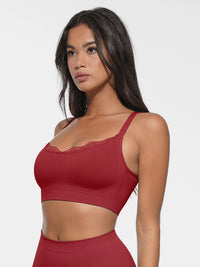 Seamless bralette with round neckline and smooth back