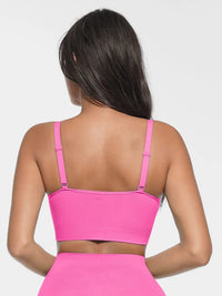 Seamless bralette with round neckline and smooth back