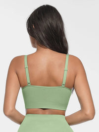 Seamless bralette with round neckline and smooth back