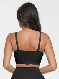 Seamless bralette with round neckline and smooth back