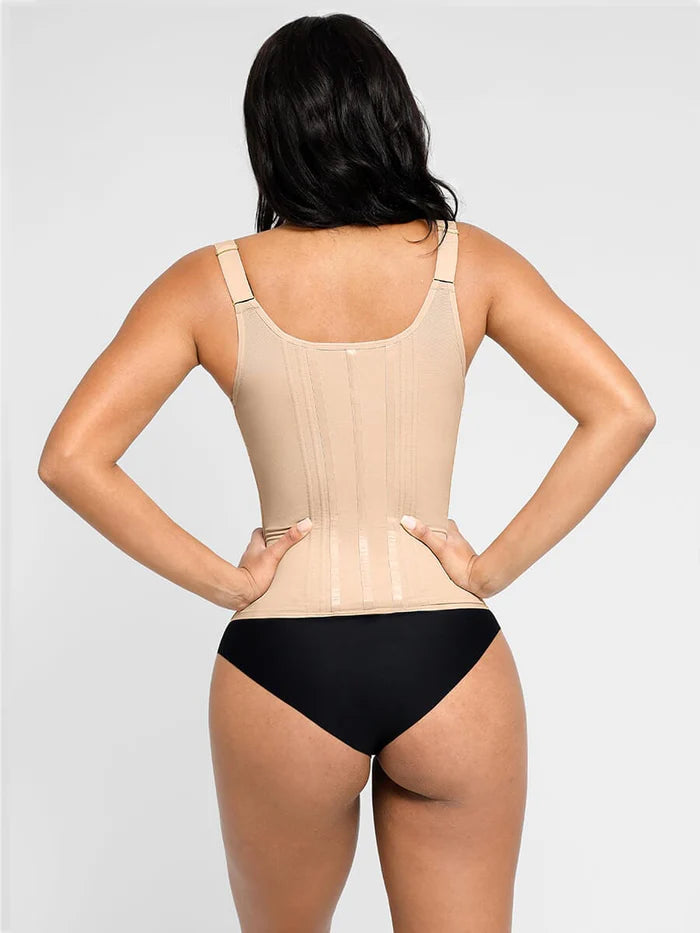 Shaping waist trainer vest – U-shaped bust support & steel boning