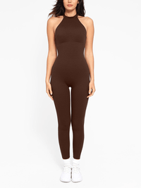 Shaping jumpsuit with open back