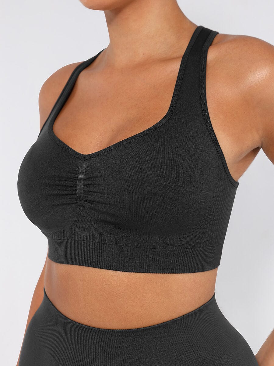 Racerback sculpt bra – removable cups
