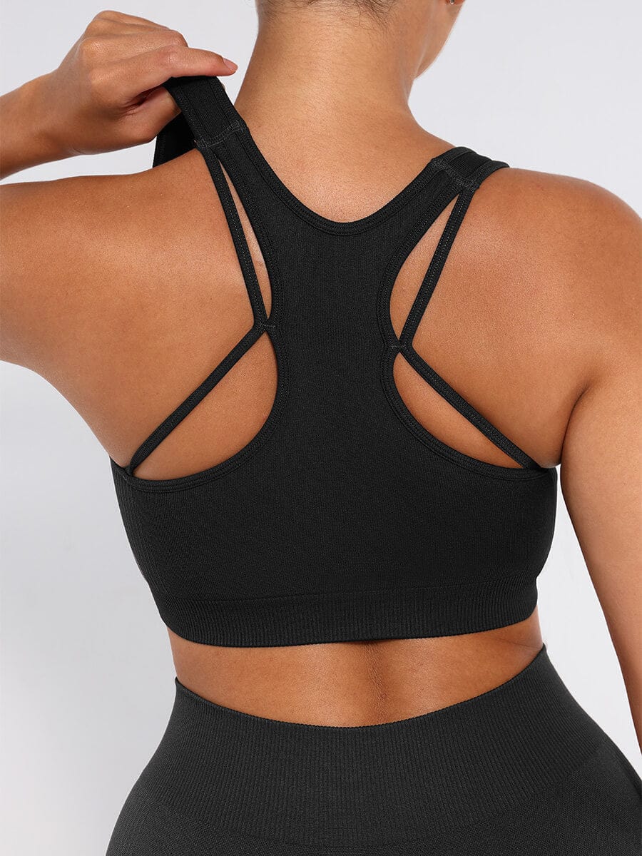 Racerback sculpt bra – removable cups