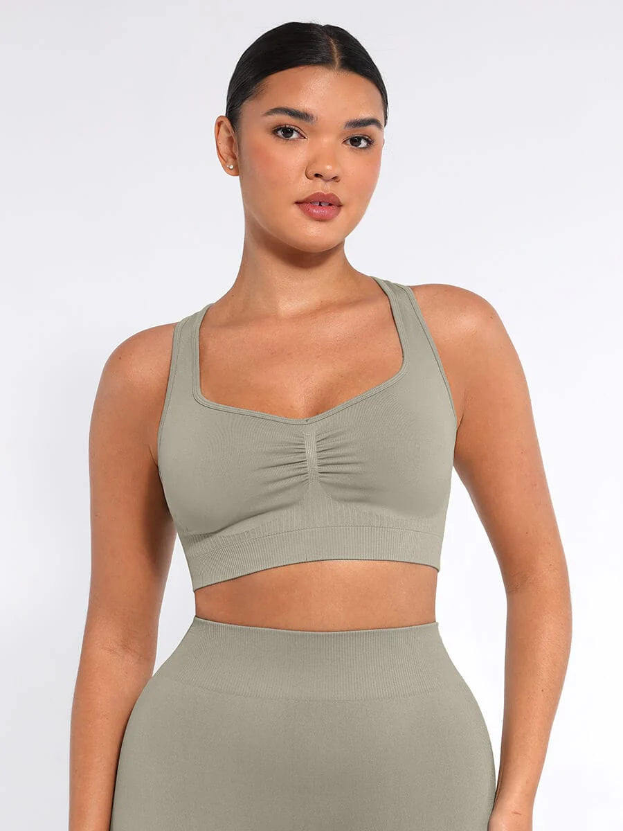 Racerback sculpt bra – removable cups