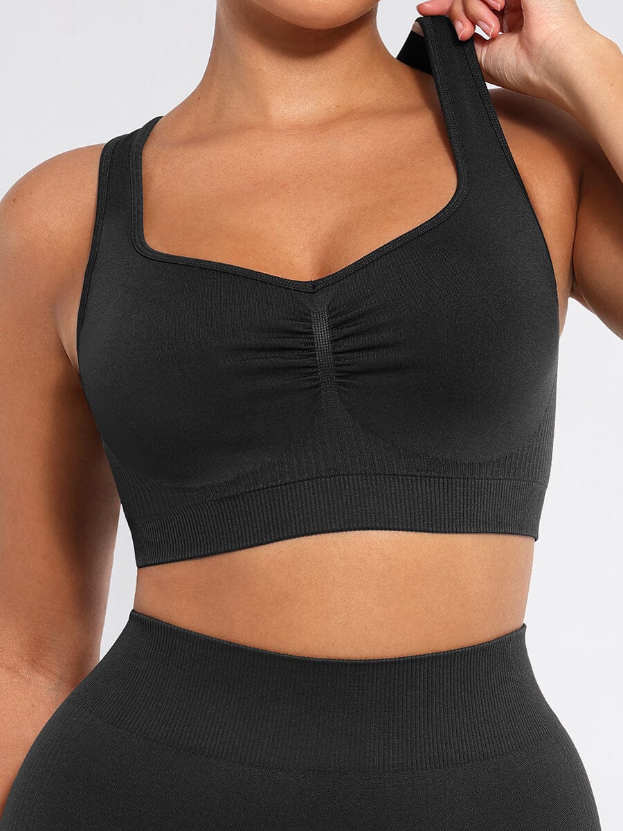 Racerback sculpt bra – removable cups