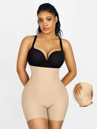 Waist & butt shaper with high waist and removable pads