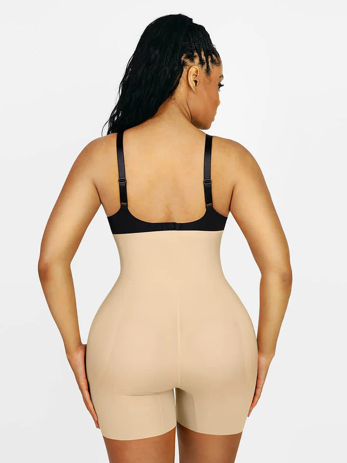 Waist & butt shaper with high waist and removable pads