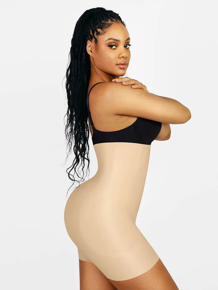 Waist & butt shaper with high waist and removable pads