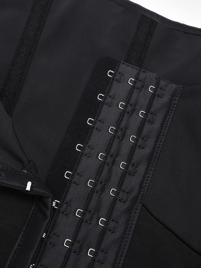 Waist shaper with steel boning – triple hook rows & bust support