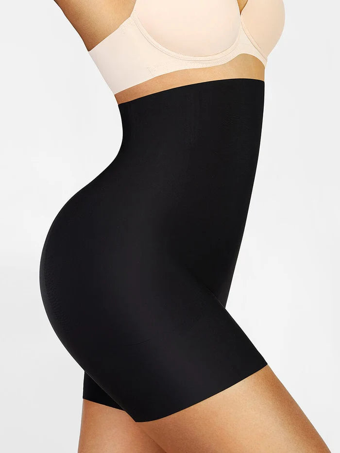 Waist & butt shaper with high waist and removable pads