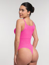 Seamless shaping thong