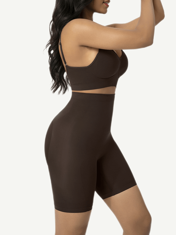 High-waisted shorts butt lifter + waist slimming