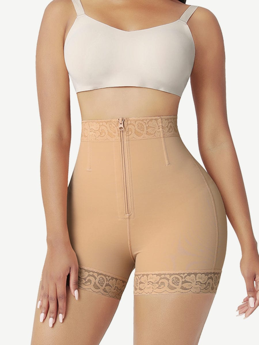 Sculpting shaping shorts – zipper closure