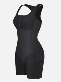 Shaping workout bodysuit with pockets