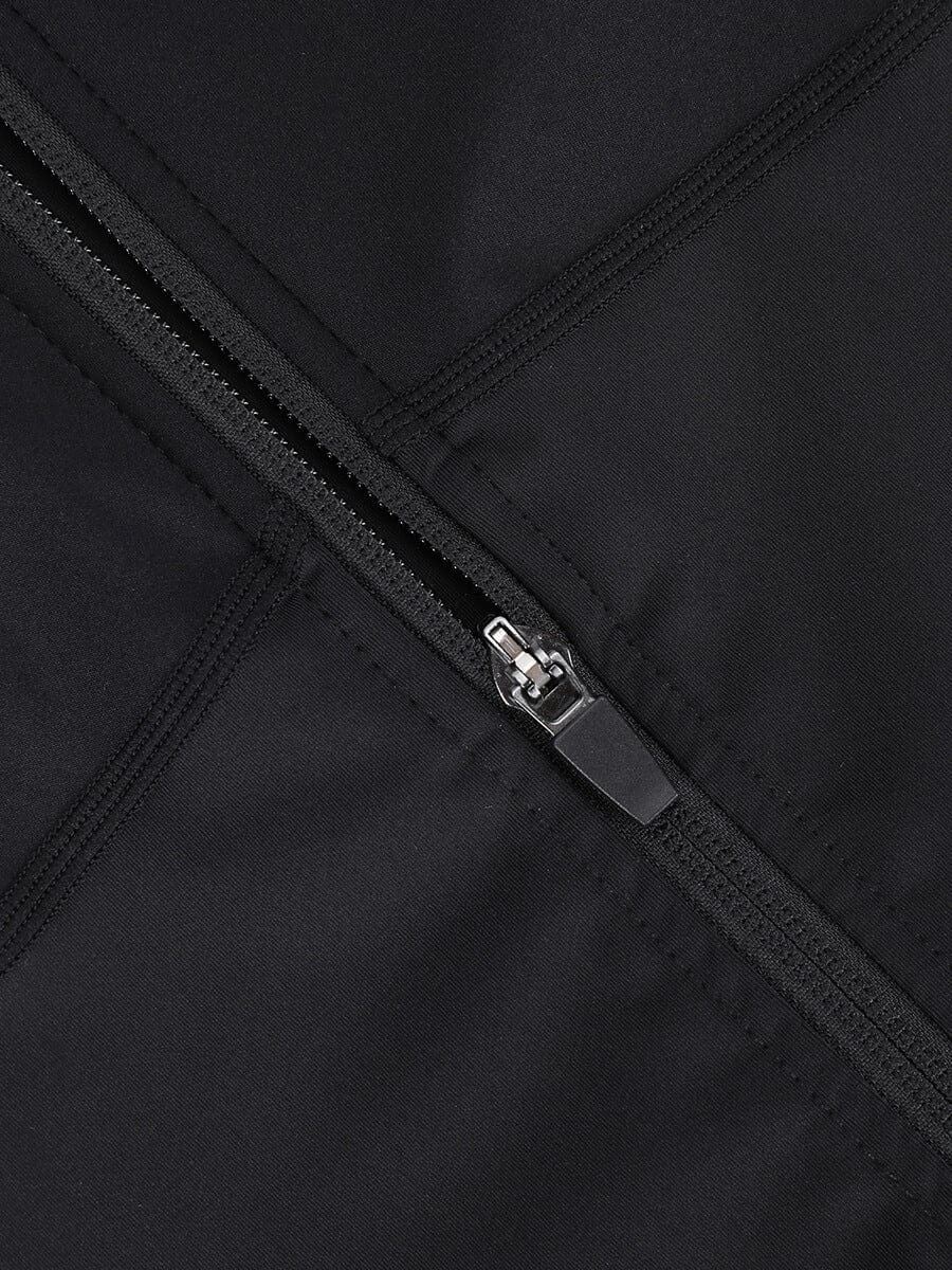 Shaping workout bodysuit with pockets