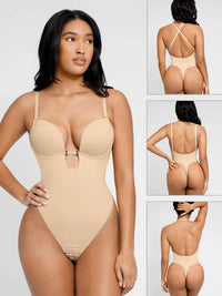 Shaping thong bodysuit – deep neckline