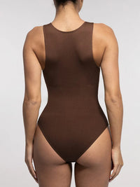 Seamless shaping bodysuit with front zipper
