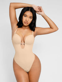 Shaping thong bodysuit – deep neckline