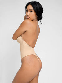 Shaping thong bodysuit – deep neckline
