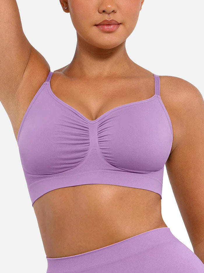 Seamless shaping bra with support