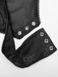 Seamless lace bodysuit with deep V-neckline