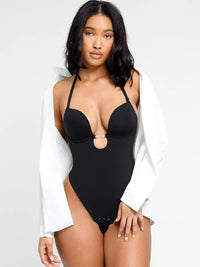 Shaping thong bodysuit – deep neckline